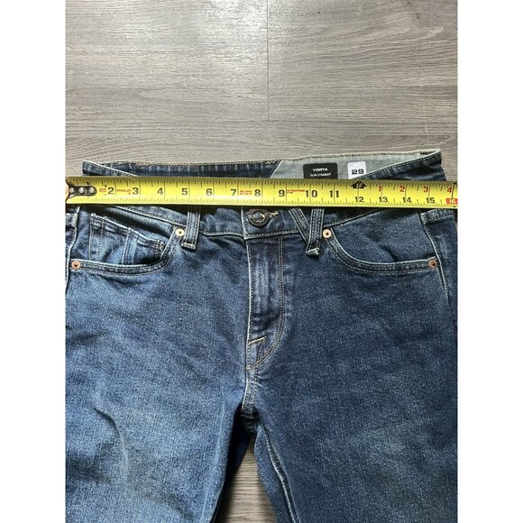 Volcom Vorta Slim Straight Jeans Men's Size 29 X 30L Dark Wash - Picture 7 of 11